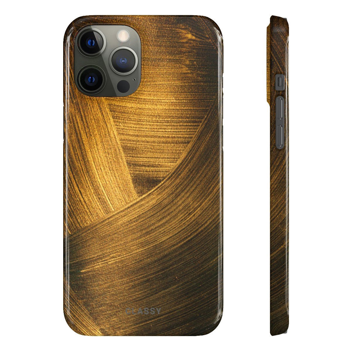 Gold and Bronze Ombre Snap Case - Classy Cases - Phone Case - iPhone 12 Pro Max - Glossy -