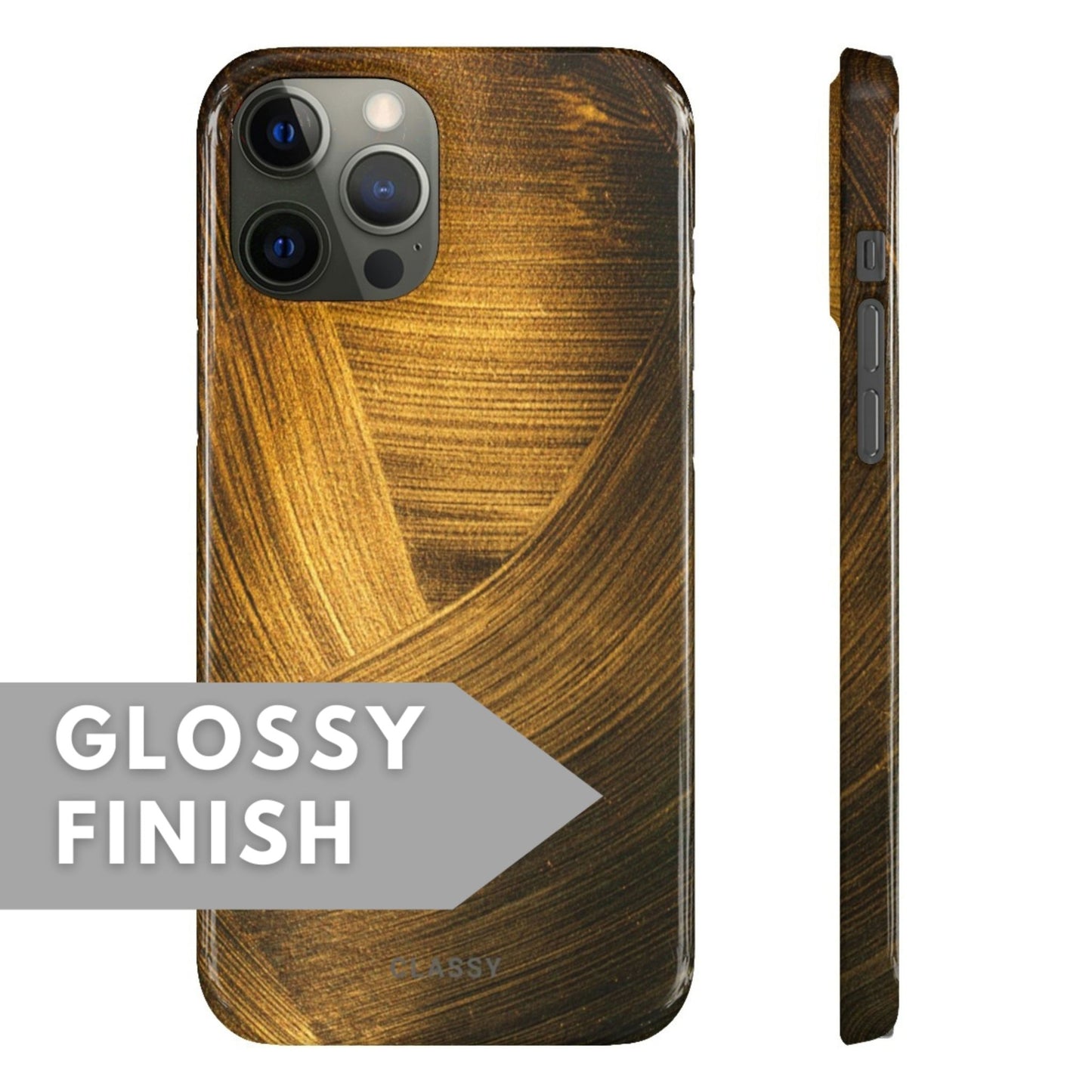 Gold and Bronze Ombre Snap Case - Classy Cases - Phone Case - iPhone 12 Pro Max - Glossy -