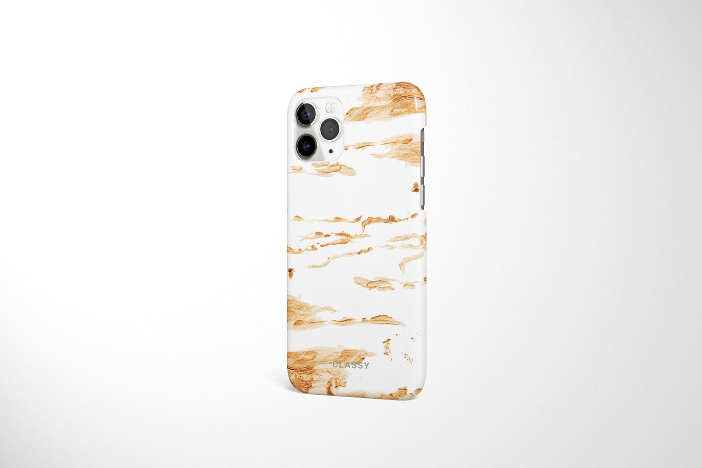 Gold and White Snap Case - Classy Cases - Phone Case - iPhone 12 Pro Max - Glossy -