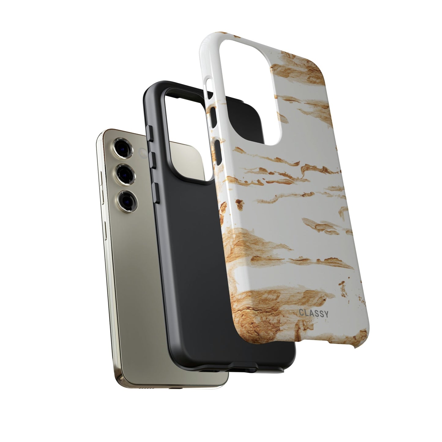 Gold and White Tough Case - Classy Cases