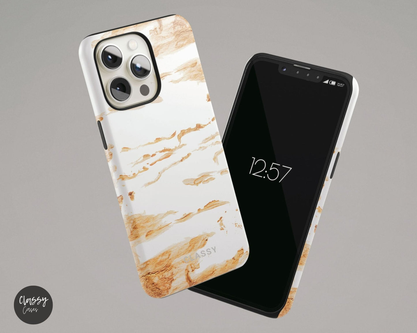 Gold and White Tough Case - Classy Cases
