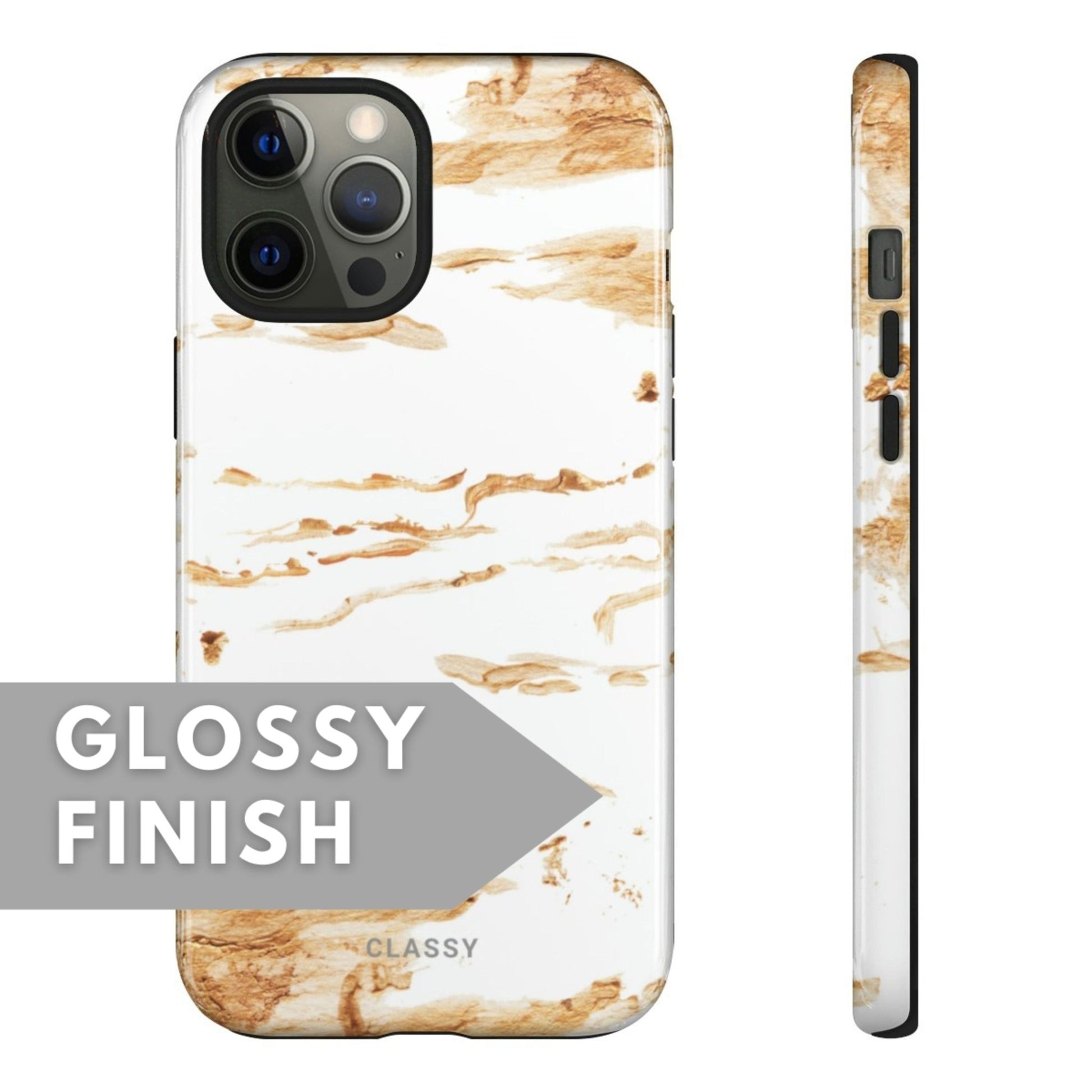 Gold and White Tough Case - Classy Cases