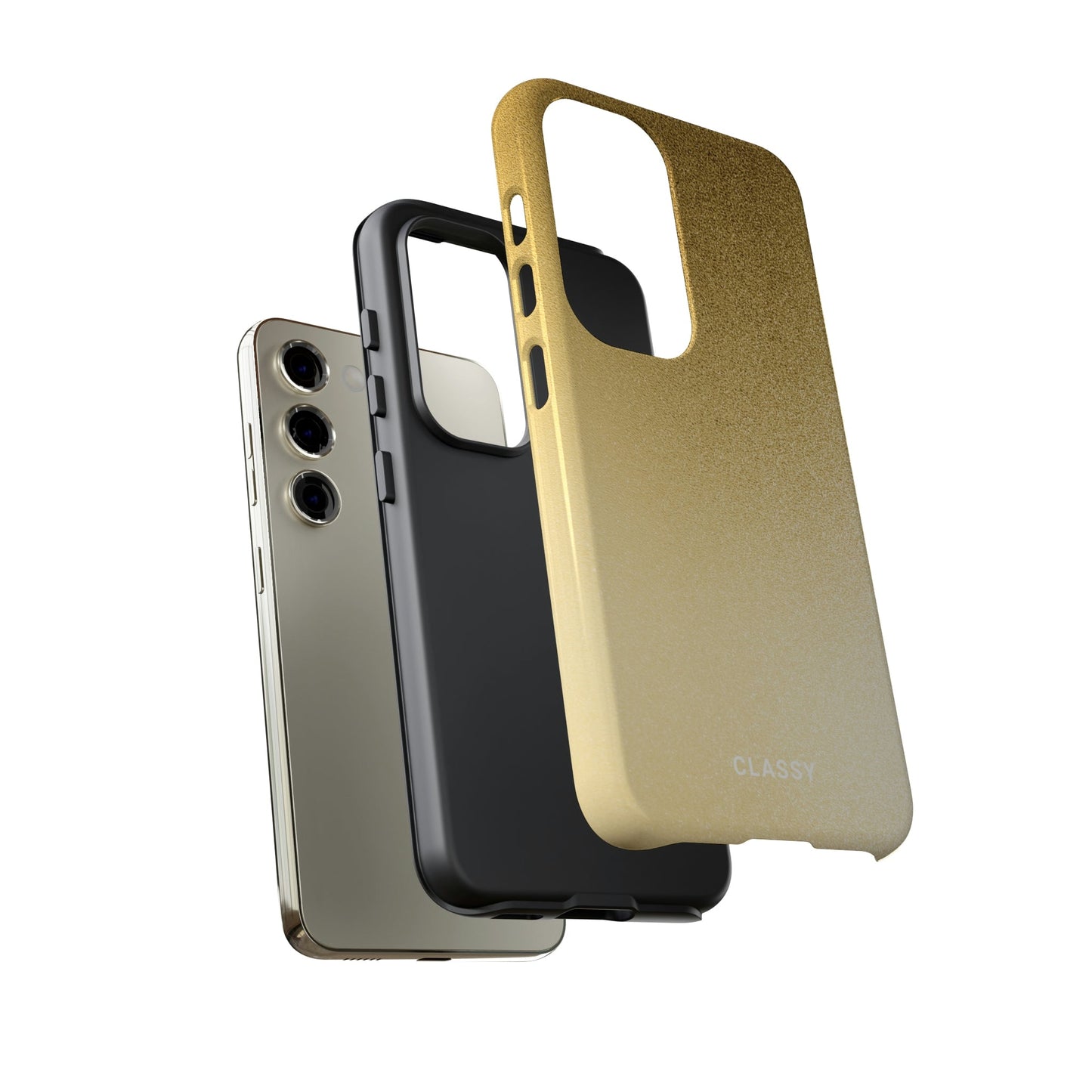 Gold Ombre Tough Case - Classy Cases - Phone Case - Samsung Galaxy S23 - Glossy -