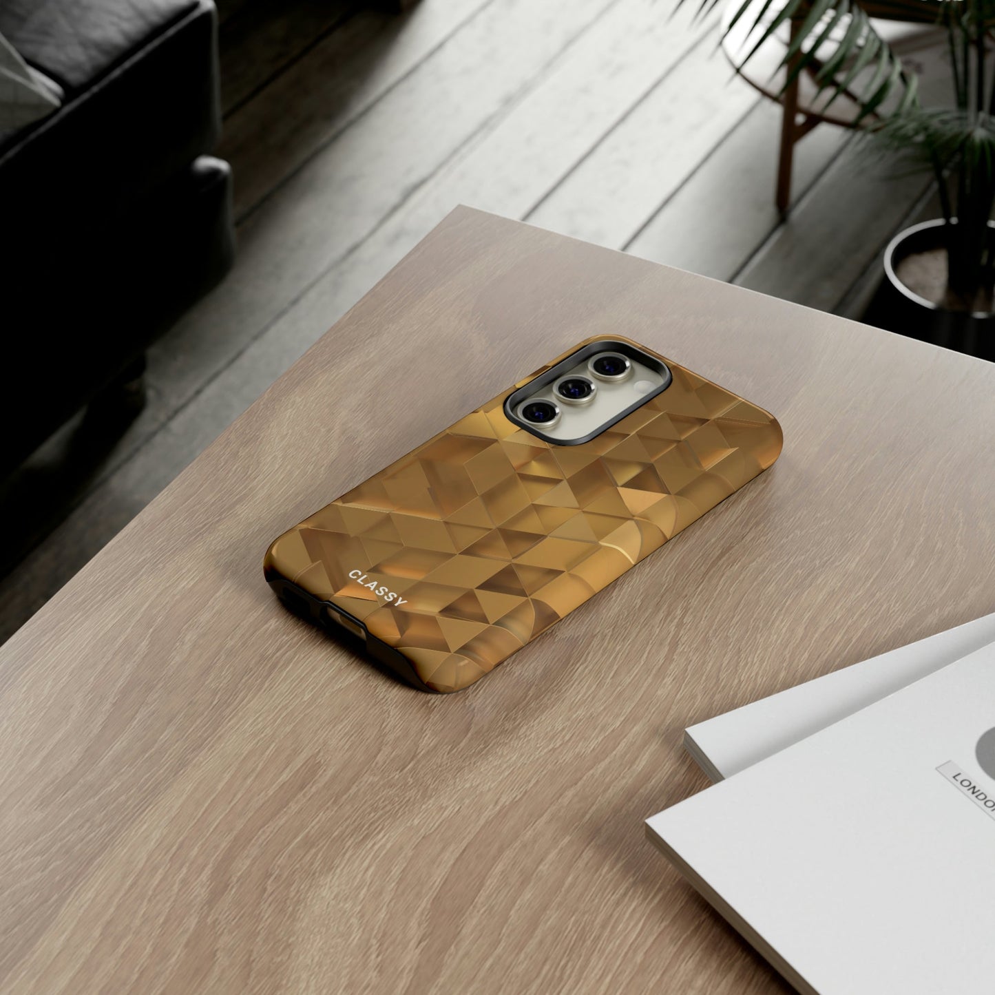 Gold Pattern Tough Case - Classy Cases - Phone Case - Samsung Galaxy S23 - Glossy -