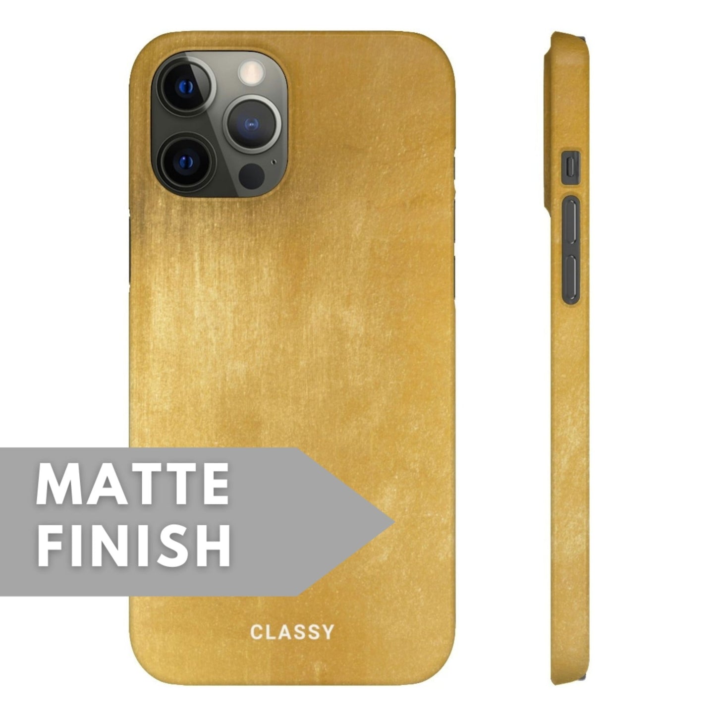 Gold Slight Pattern Snap Case - Classy Cases - Phone Case - iPhone 12 Pro Max - Glossy -
