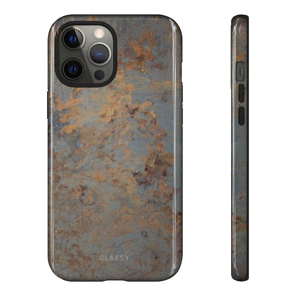 Gray and Gold Tough Case - Classy Cases - Phone Case - iPhone 12 Pro Max - Glossy -