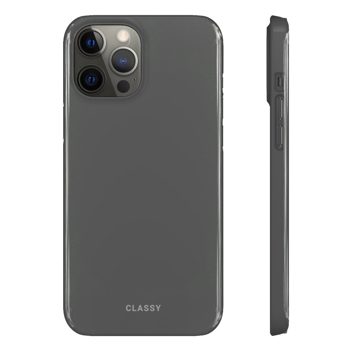 Gray Snap Case - Classy Cases - Phone Case - iPhone 14 - Glossy -