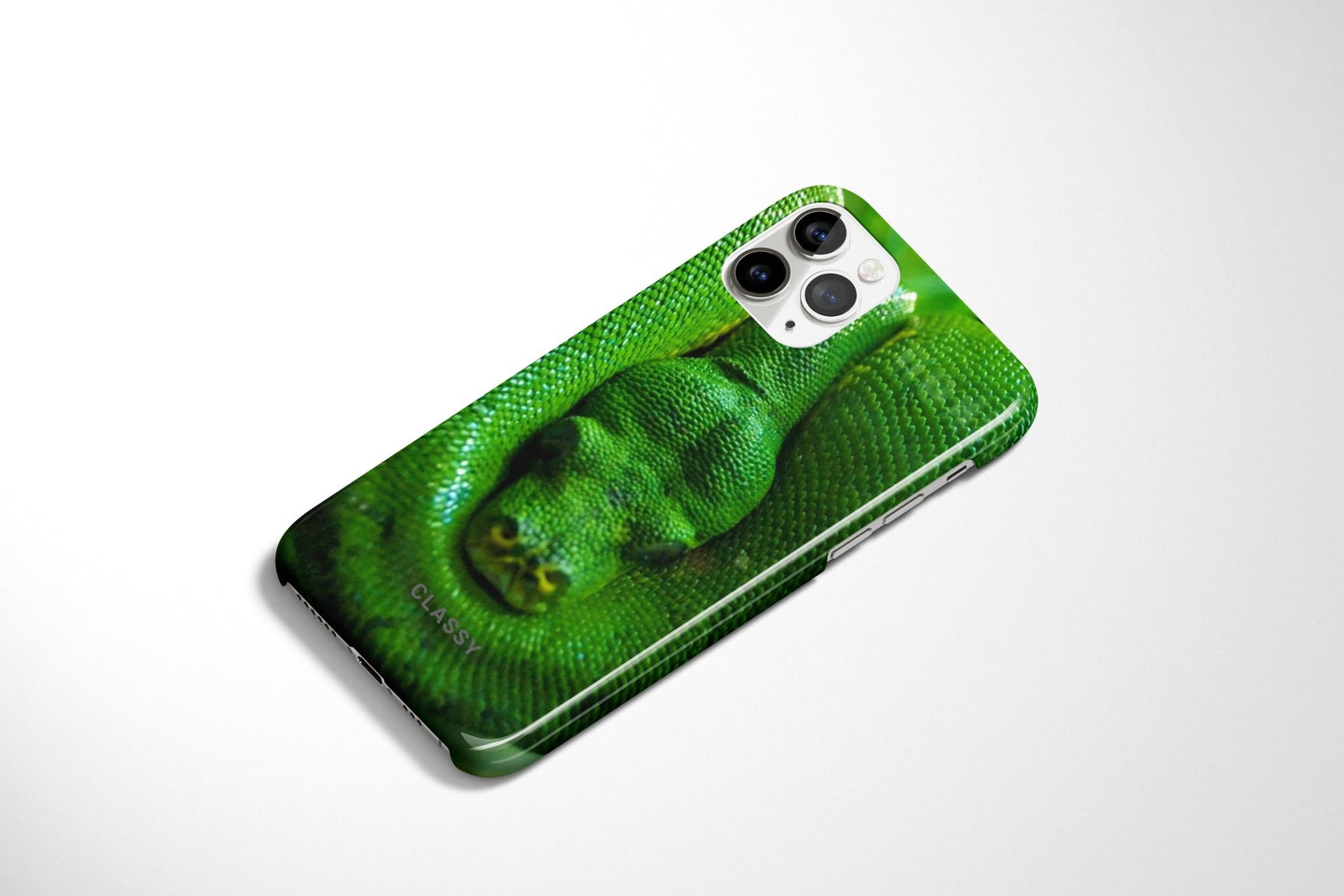 Green Snake Snap Case - Classy Cases - Phone Case - iPhone 14 - Glossy -
