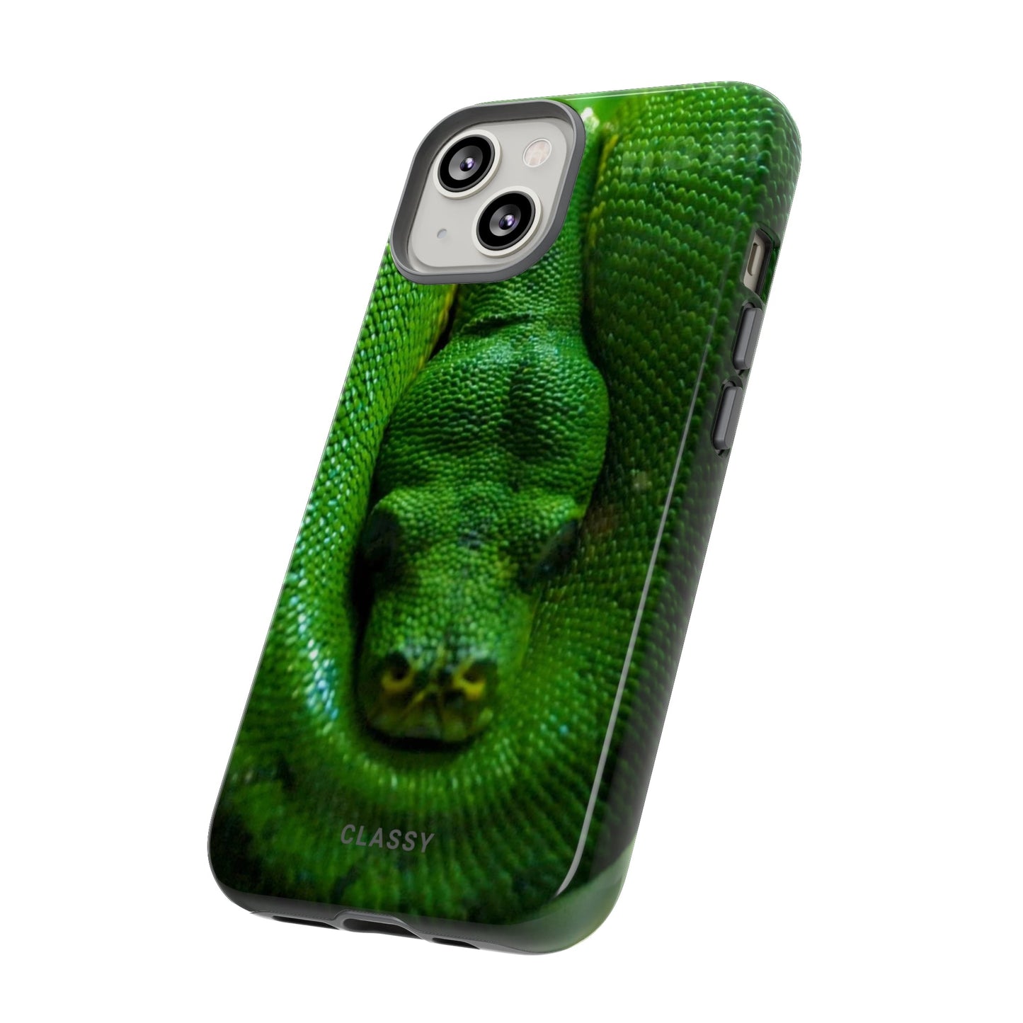 Green Snake Tough Case - Classy Cases - Phone Case - iPhone 14 - Glossy -