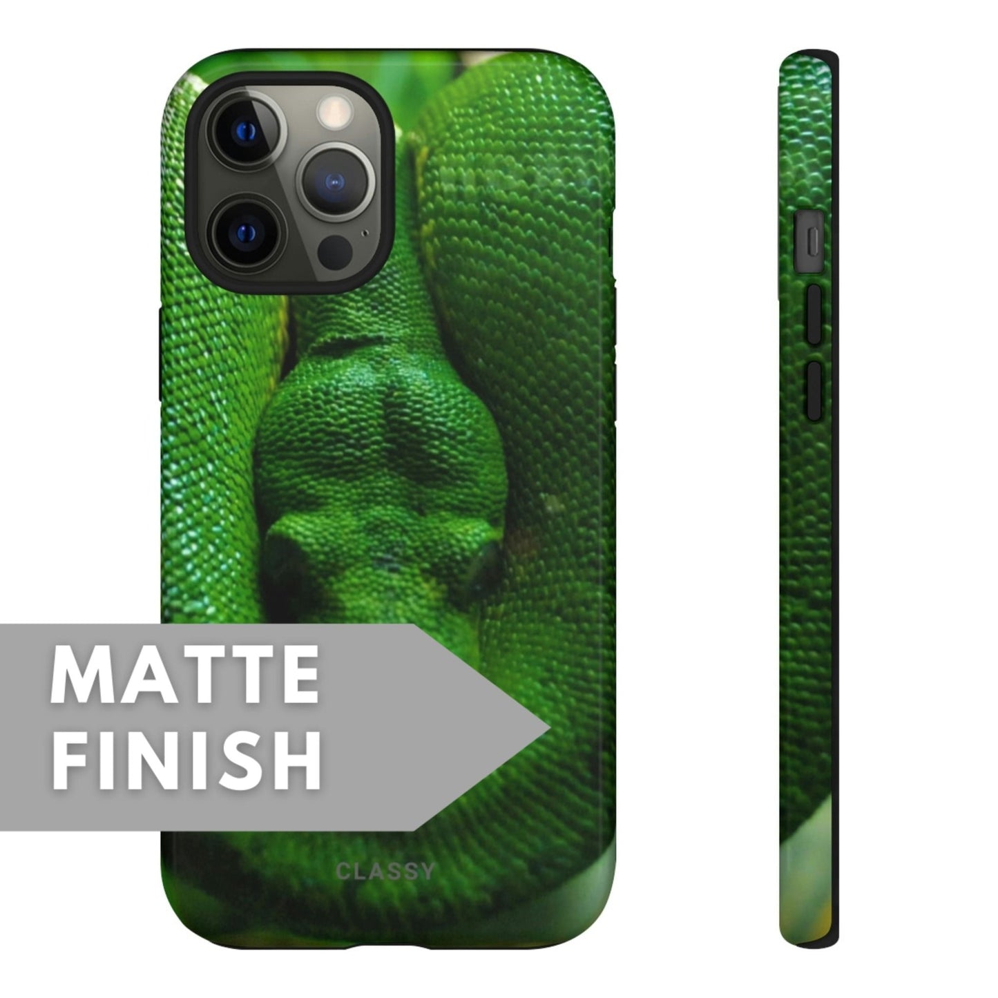 Green Snake Tough Case - Classy Cases - Phone Case - iPhone 14 - Glossy -