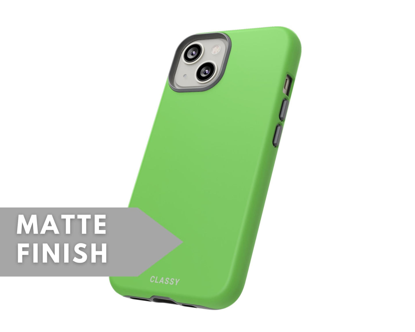 Green Tough Case - Classy Cases - Phone Case - iPhone 14 - Glossy -