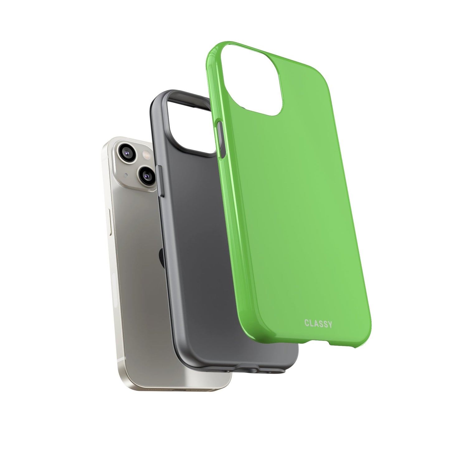 Green Tough Case - Classy Cases - Phone Case - iPhone 14 - Glossy -