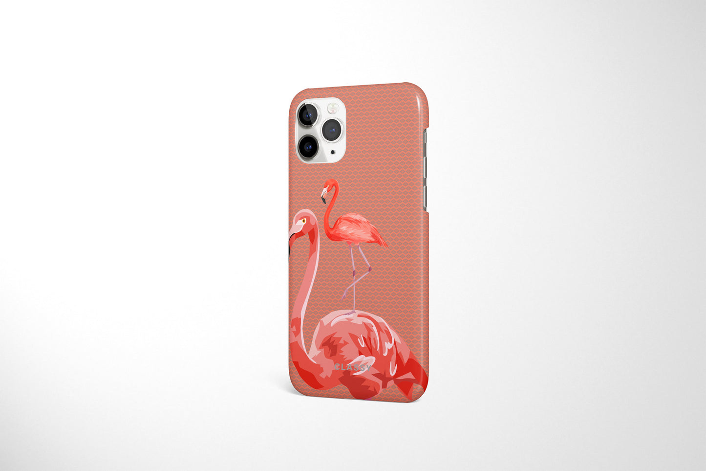 Huge Awesome Flamingos Brown Snap Case - Classy Cases - Phone Case - iPhone 12 Pro Max - Glossy -