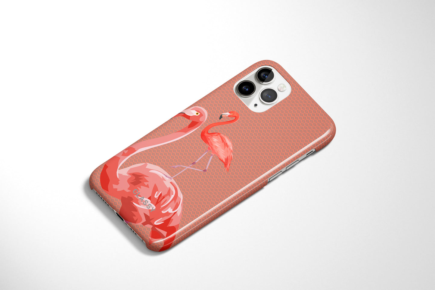 Huge Awesome Flamingos Brown Snap Case - Classy Cases - Phone Case - iPhone 12 Pro Max - Glossy -