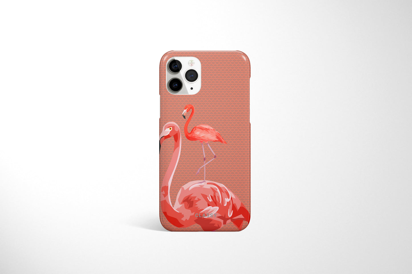 Huge Awesome Flamingos Brown Snap Case - Classy Cases - Phone Case - iPhone 12 Pro Max - Glossy -