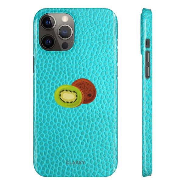Kiwis Turquoise Snap Case - Classy Cases - Phone Case - iPhone 12 Pro Max - Glossy -