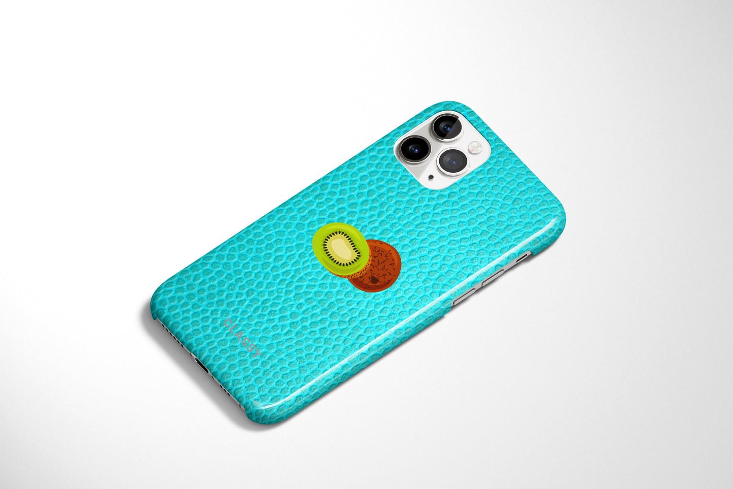Kiwis Turquoise Snap Case - Classy Cases - Phone Case - iPhone 12 Pro Max - Glossy -