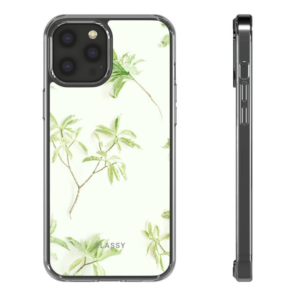 Leaves Clear Case - Classy Cases - Phone Case - iPhone 12 Pro Max - With gift packaging -