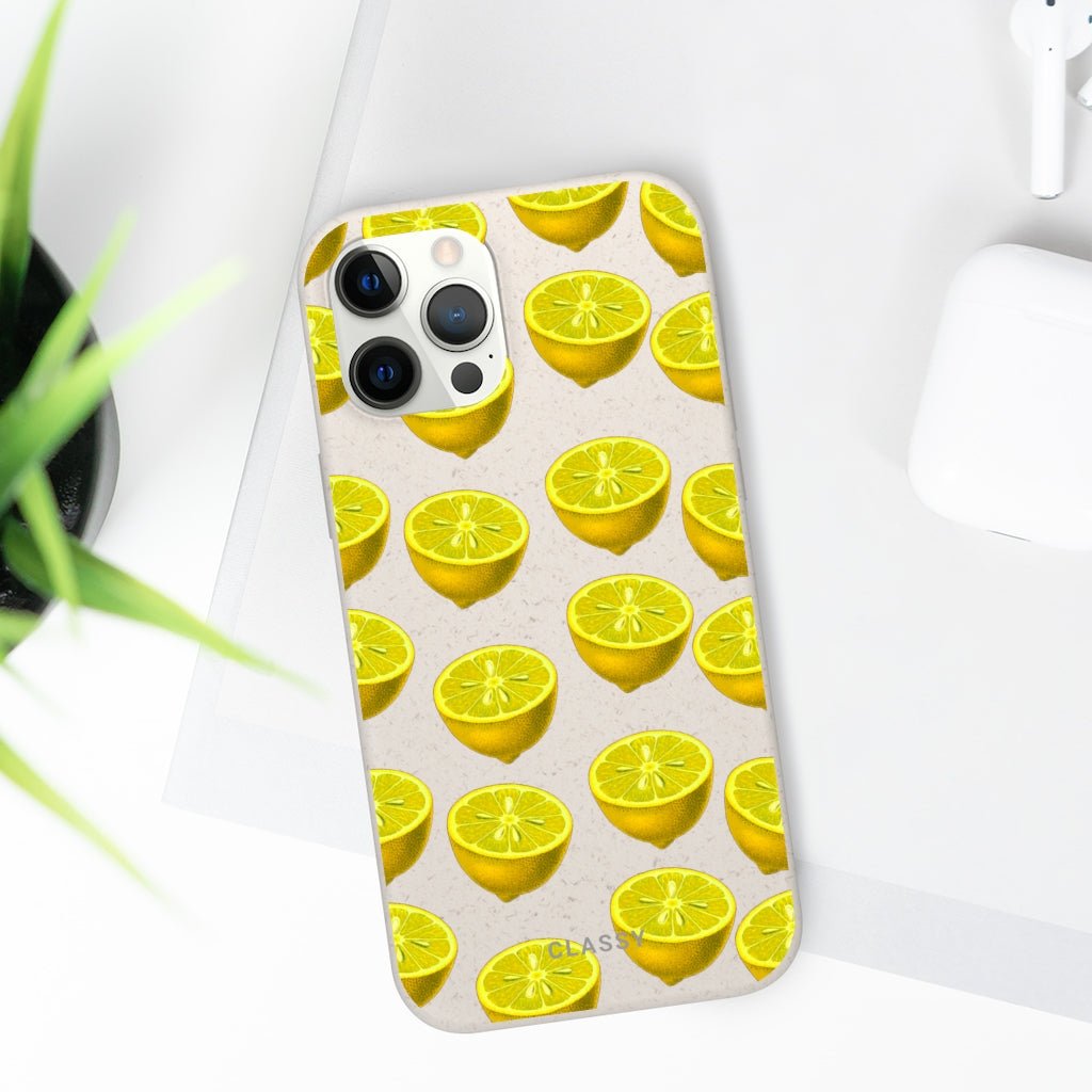 Lemon Biodegradable Case - Classy Cases - Phone Case - iPhone 12 Pro Max with gift packaging - -
