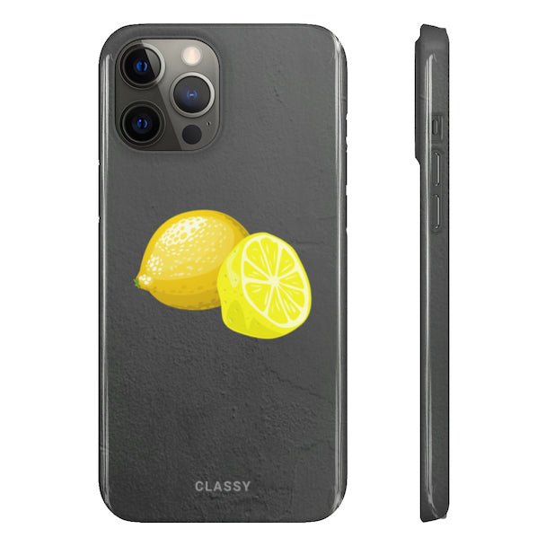 Lemons Black Snap Case - Classy Cases - Phone Case - iPhone 12 Pro Max - Glossy -