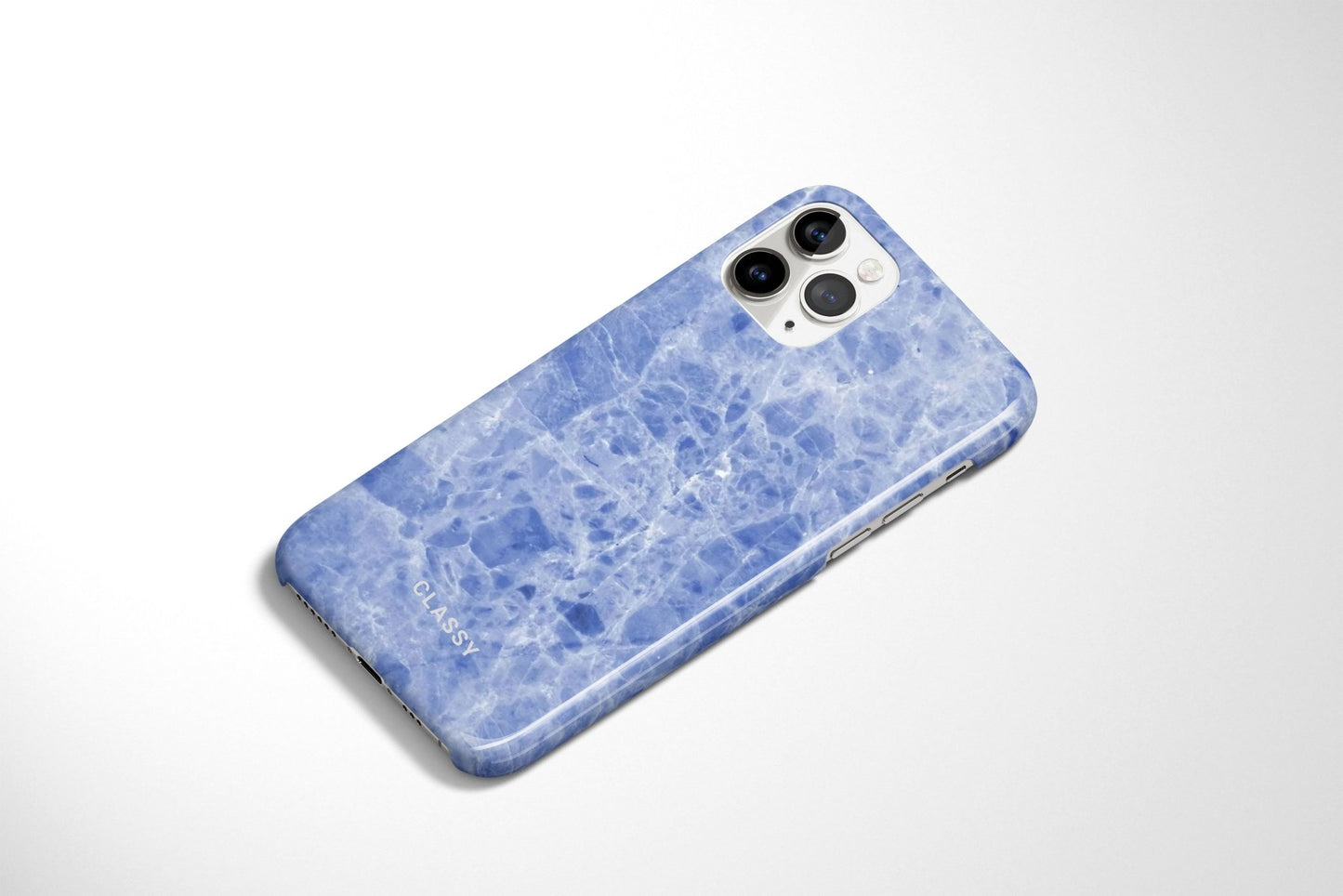 Light Blue Marble Snap Case - Classy Cases - Phone Case - iPhone 14 - Glossy -
