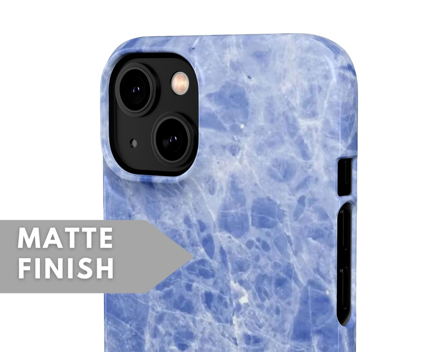 Light Blue Marble Snap Case - Classy Cases - Phone Case - iPhone 14 - Glossy -