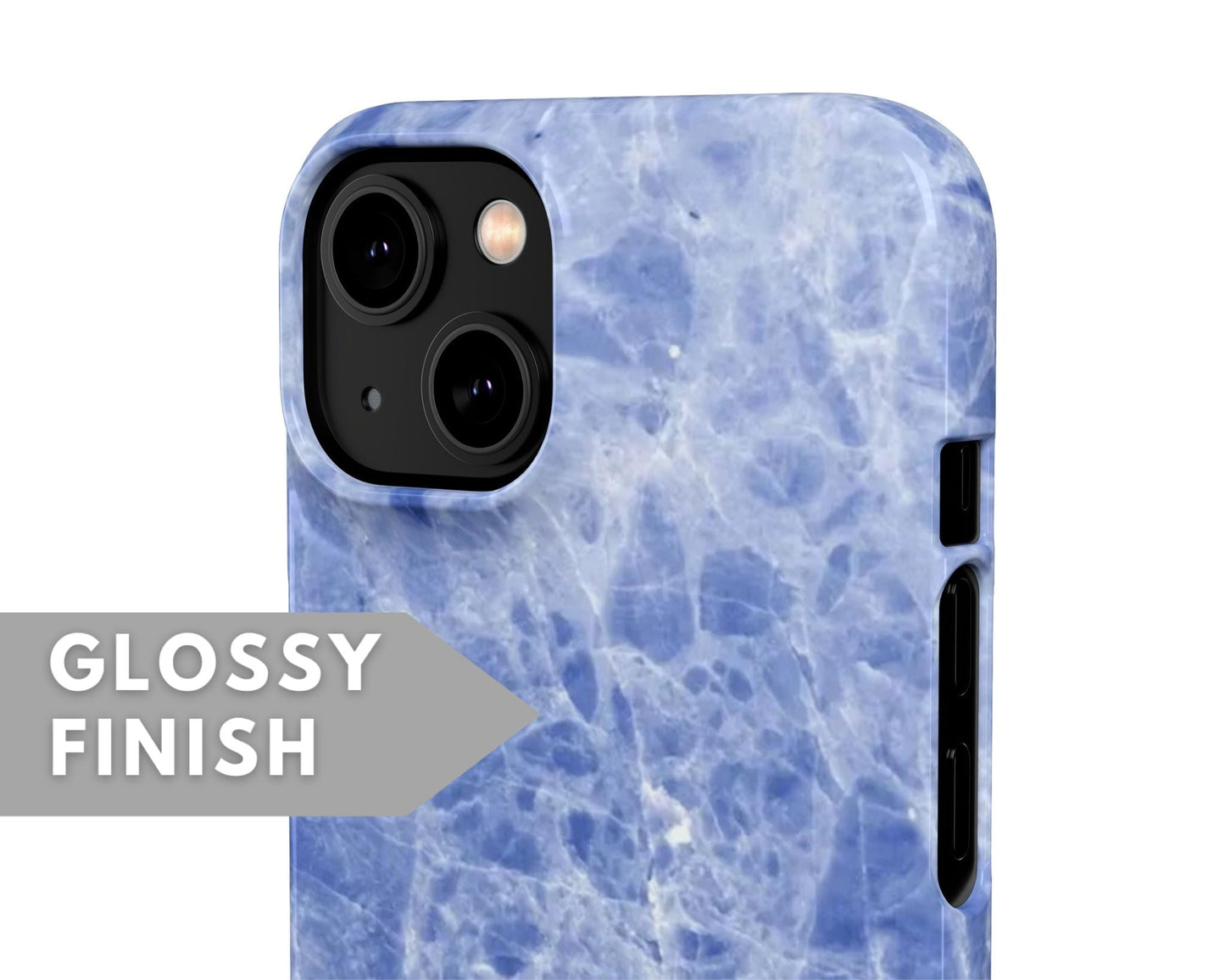 Light Blue Marble Snap Case - Classy Cases - Phone Case - iPhone 14 - Glossy -