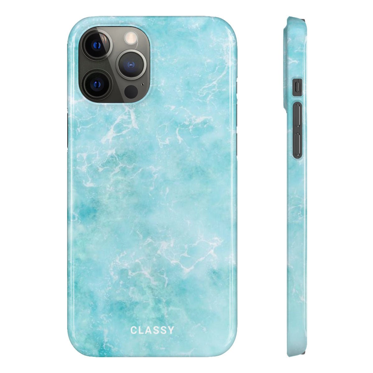 Light Blue Ocean Snap Case - Classy Cases - Phone Case - iPhone 12 Pro Max - Glossy -