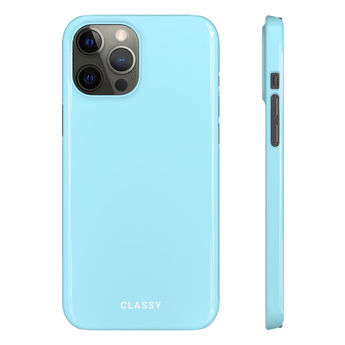 Light Blue Snap Case - Classy Cases - Phone Case - iPhone 14 - Glossy -