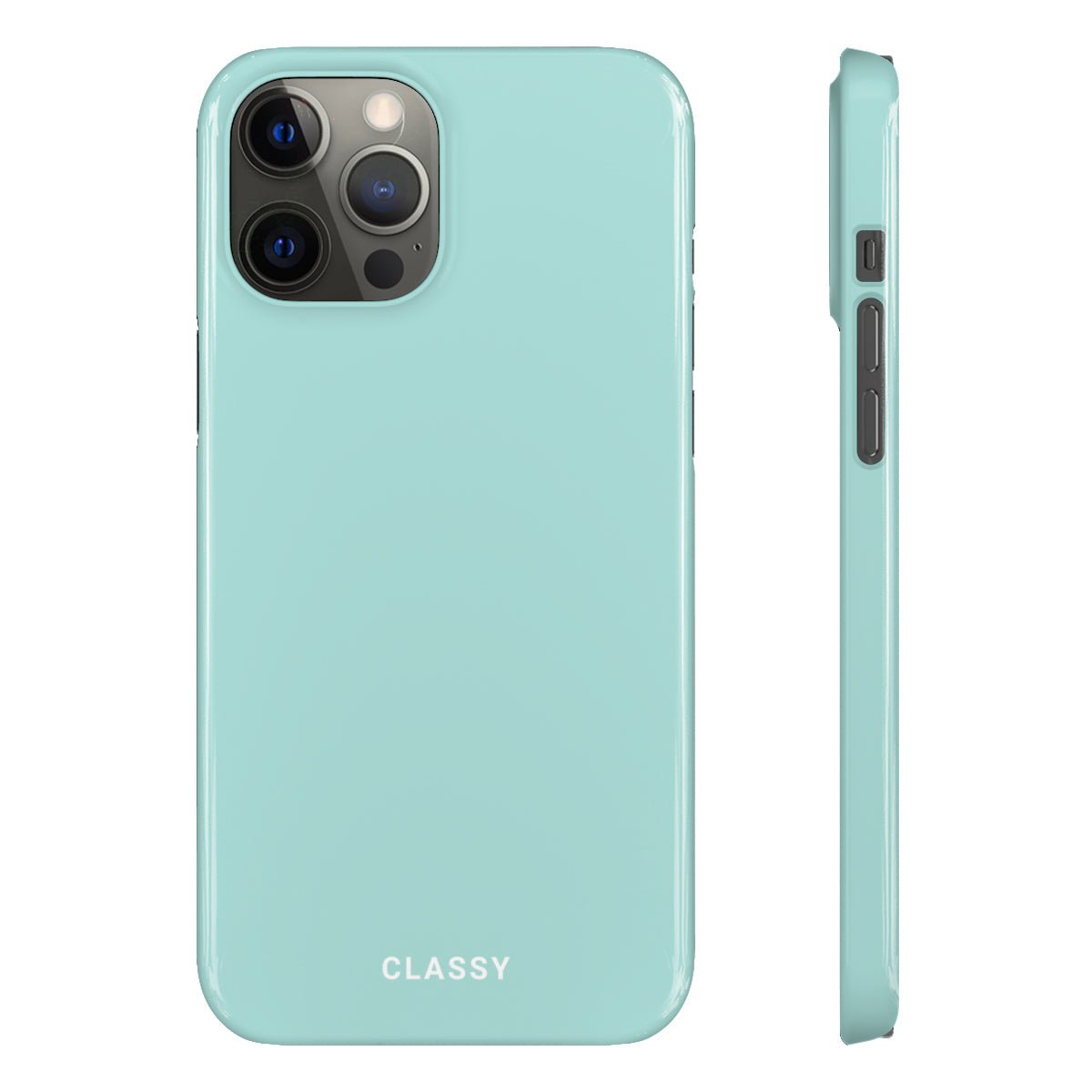 Light Blue Snap Case - Classy Cases - Phone Case - iPhone 14 - Glossy -