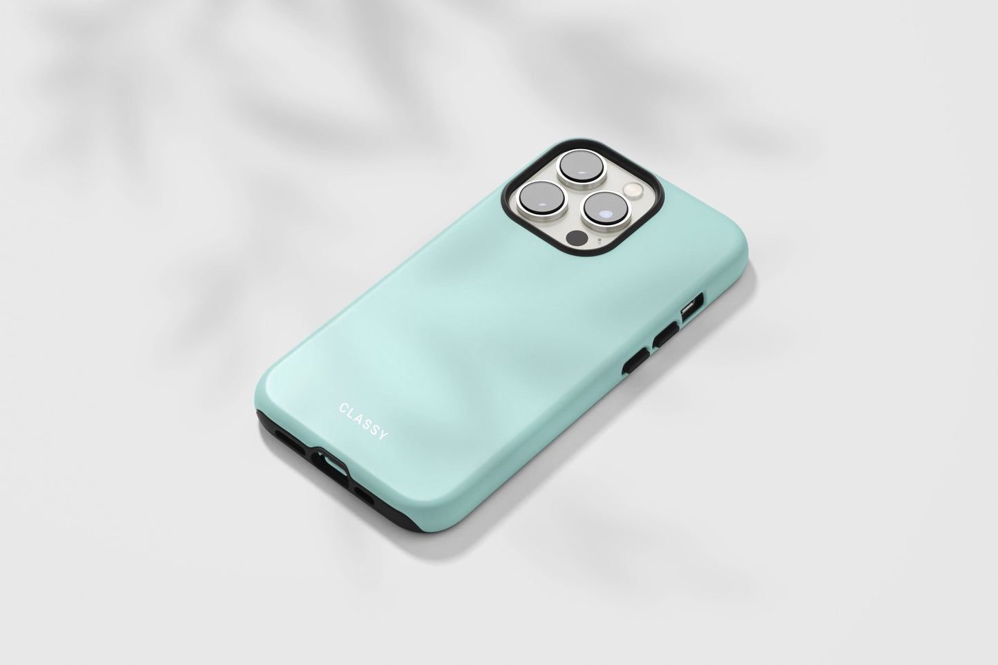 Light Blue Tough Case - Classy Cases - Phone Case - iPhone 14 - Glossy -