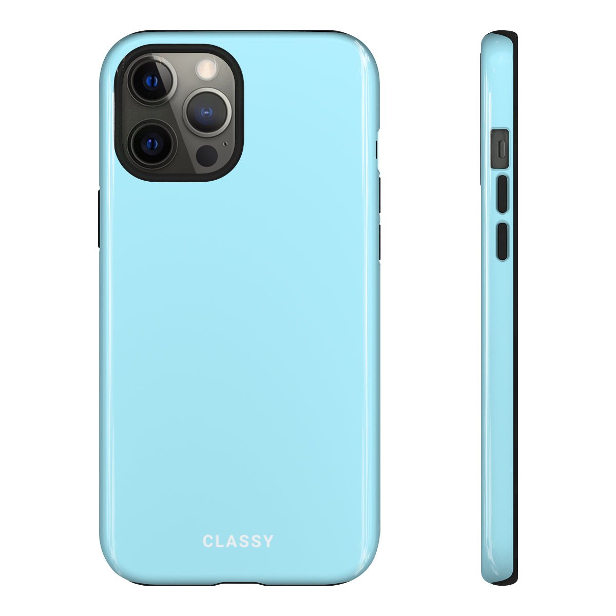 Light Blue Tough Case - Classy Cases - Phone Case - iPhone 14 - Glossy -