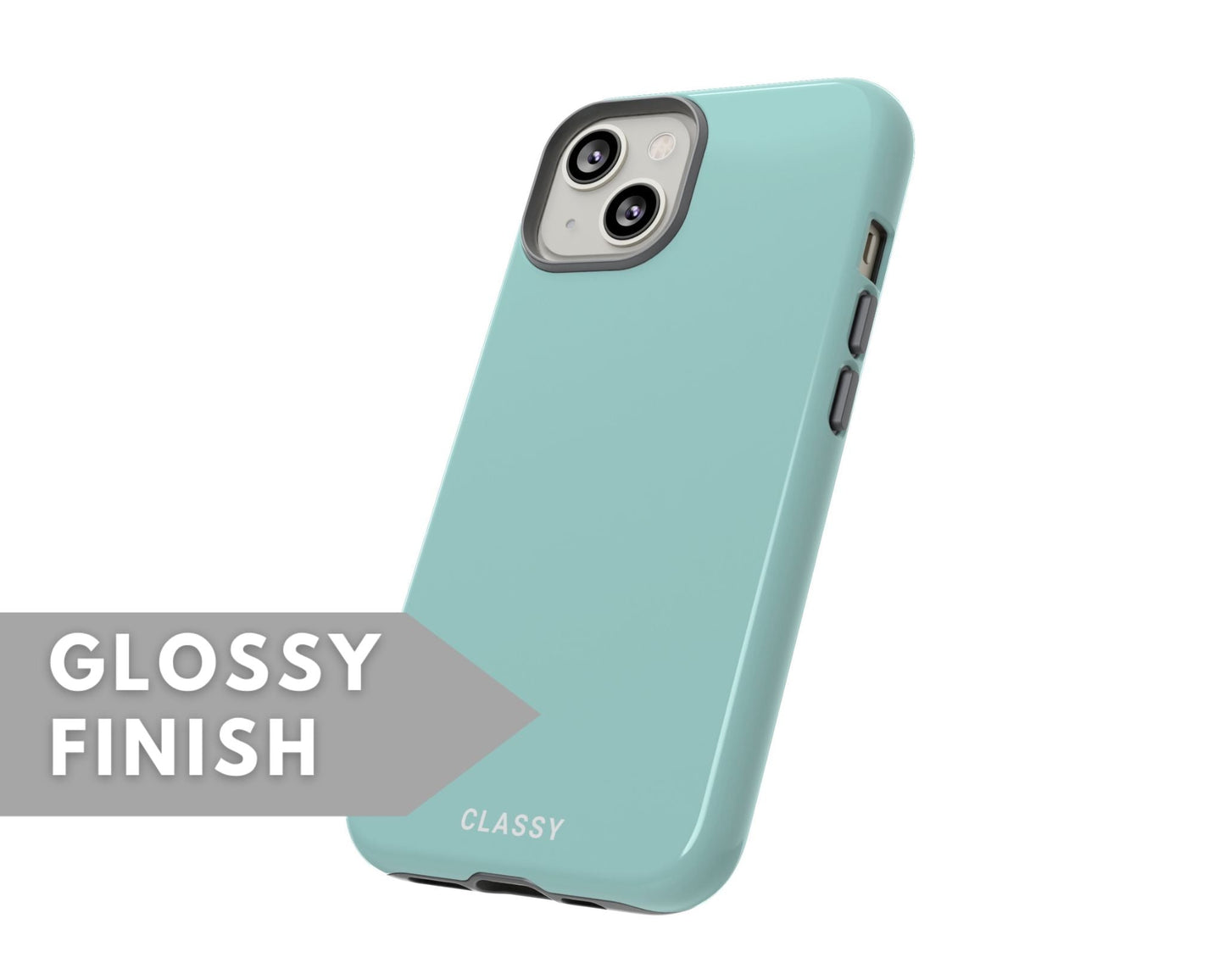 Light Blue Tough Case - Classy Cases - Phone Case - iPhone 14 - Glossy -