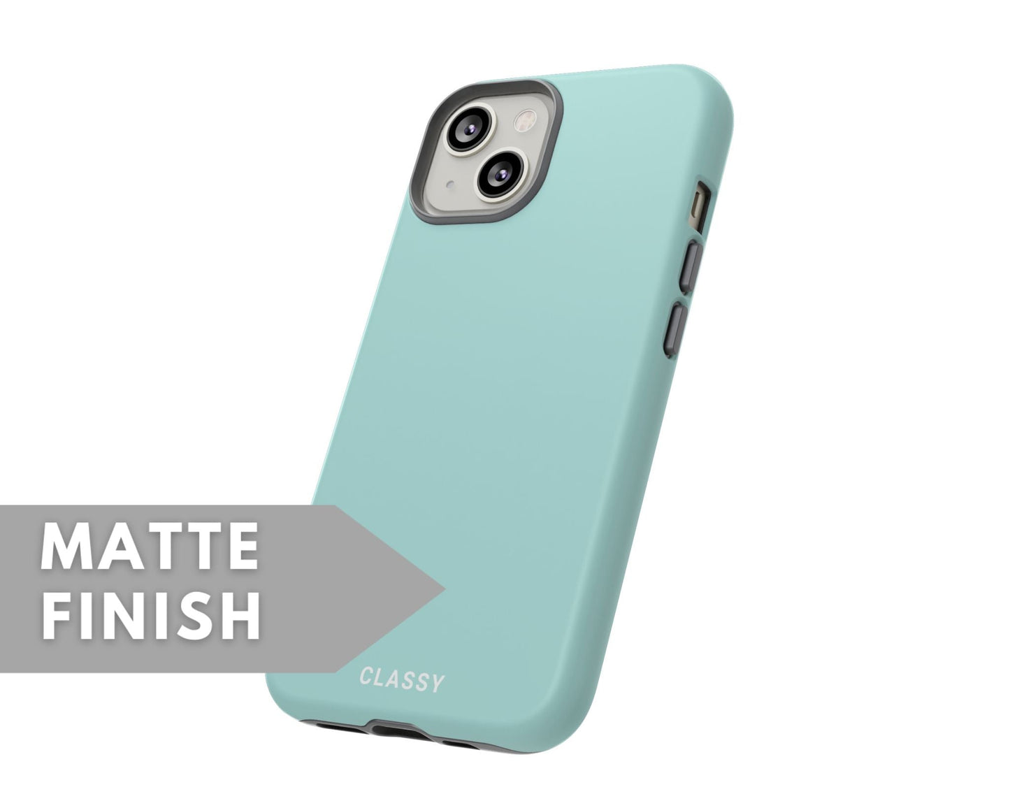 Light Blue Tough Case - Classy Cases - Phone Case - iPhone 14 - Glossy -