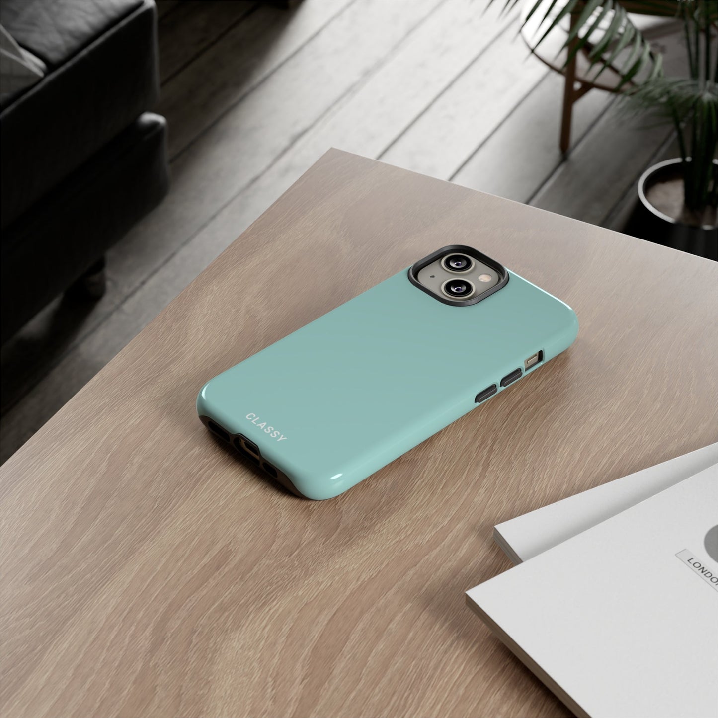 Light Blue Tough Case - Classy Cases - Phone Case - iPhone 14 - Glossy -