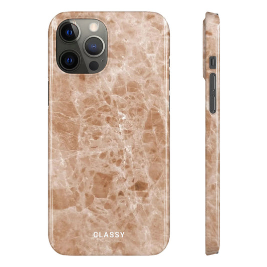 Light Brown Marble Snap Case - Classy Cases