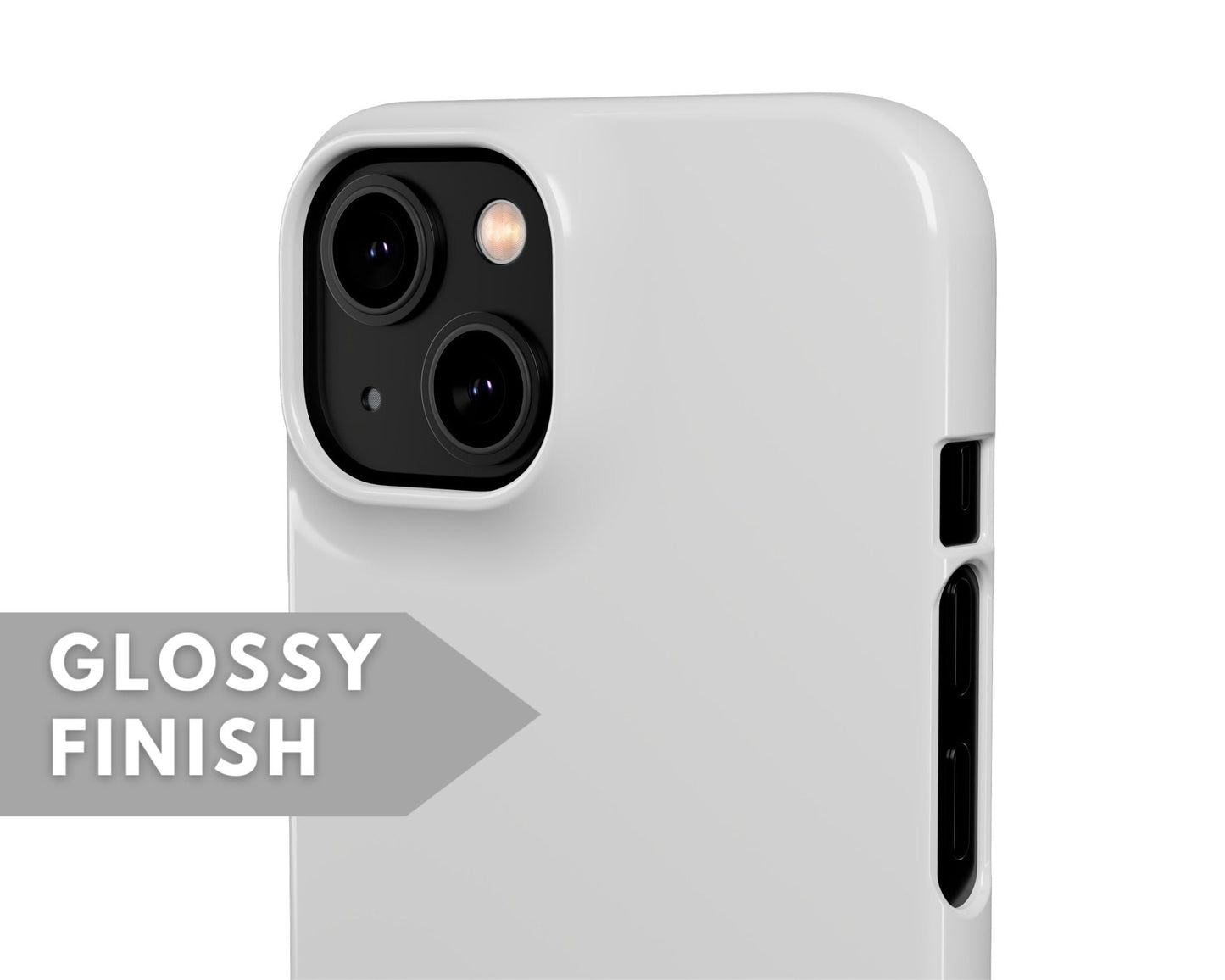 Light Gray Snap Case - Classy Cases - Phone Case - iPhone 14 - Glossy -