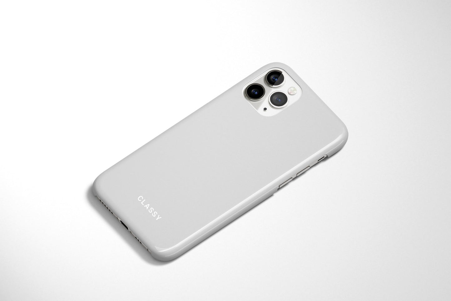 Light Gray Snap Case - Classy Cases - Phone Case - iPhone 14 - Glossy -
