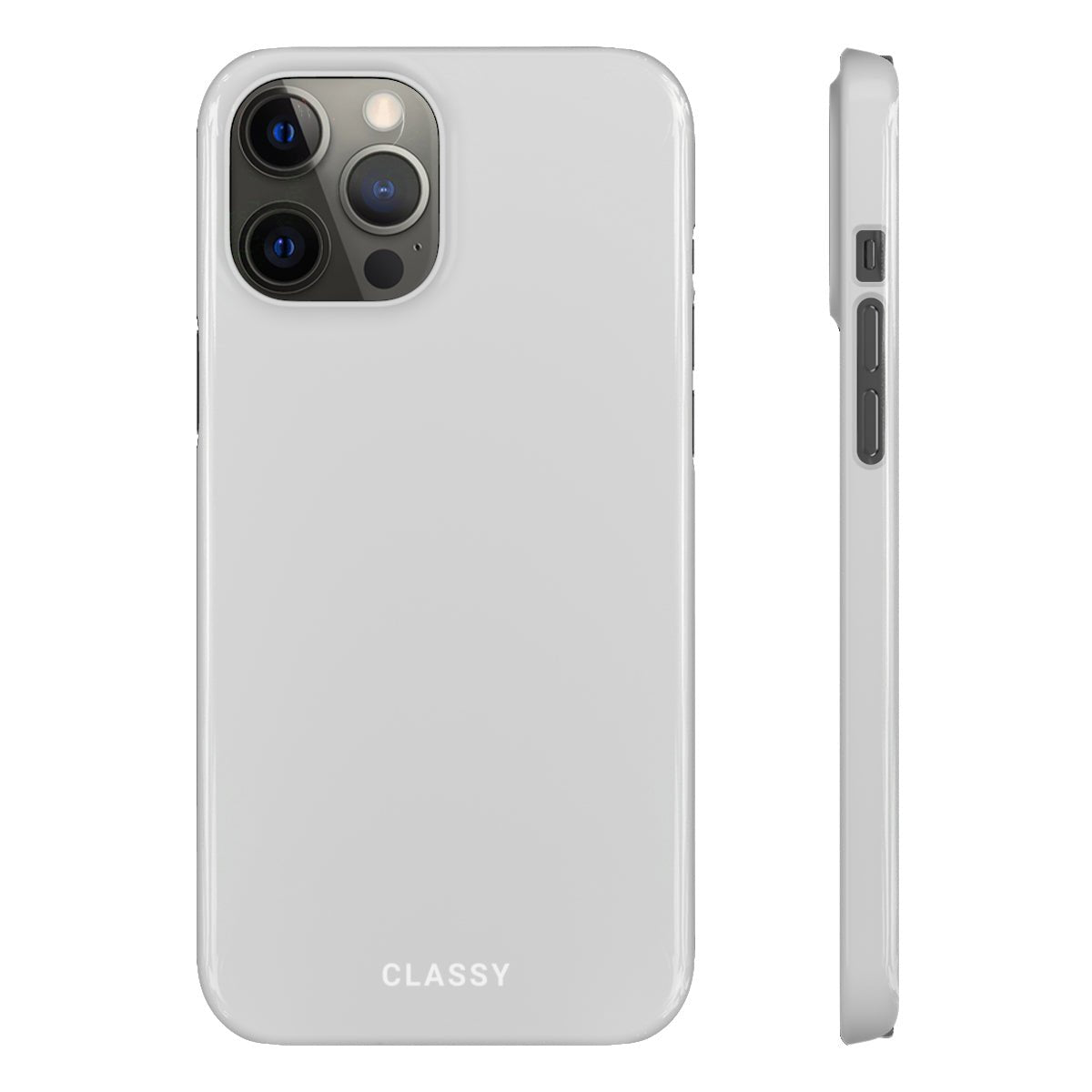 Light Gray Snap Case - Classy Cases - Phone Case - iPhone 14 - Glossy -