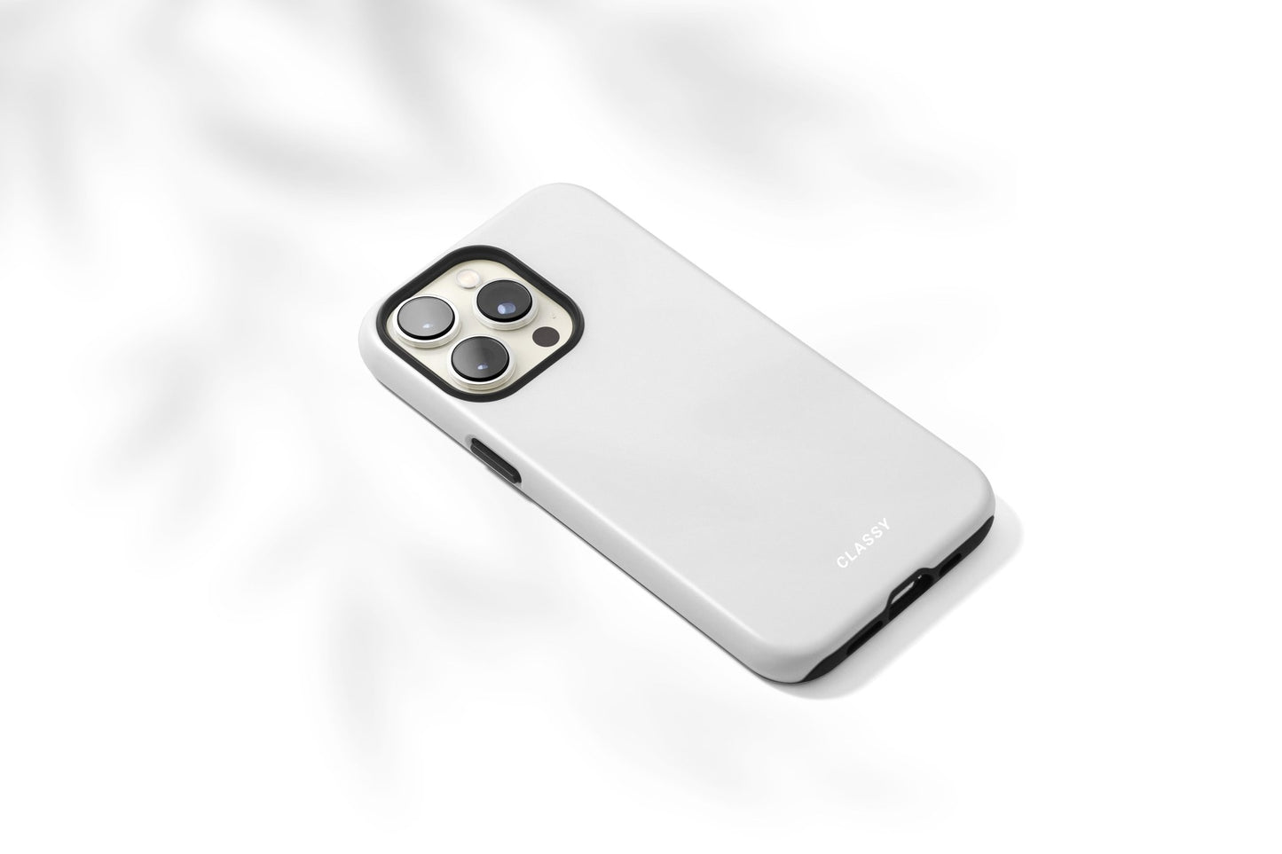 Light Gray Tough Case - Classy Cases - Phone Case - iPhone 14 - Glossy -