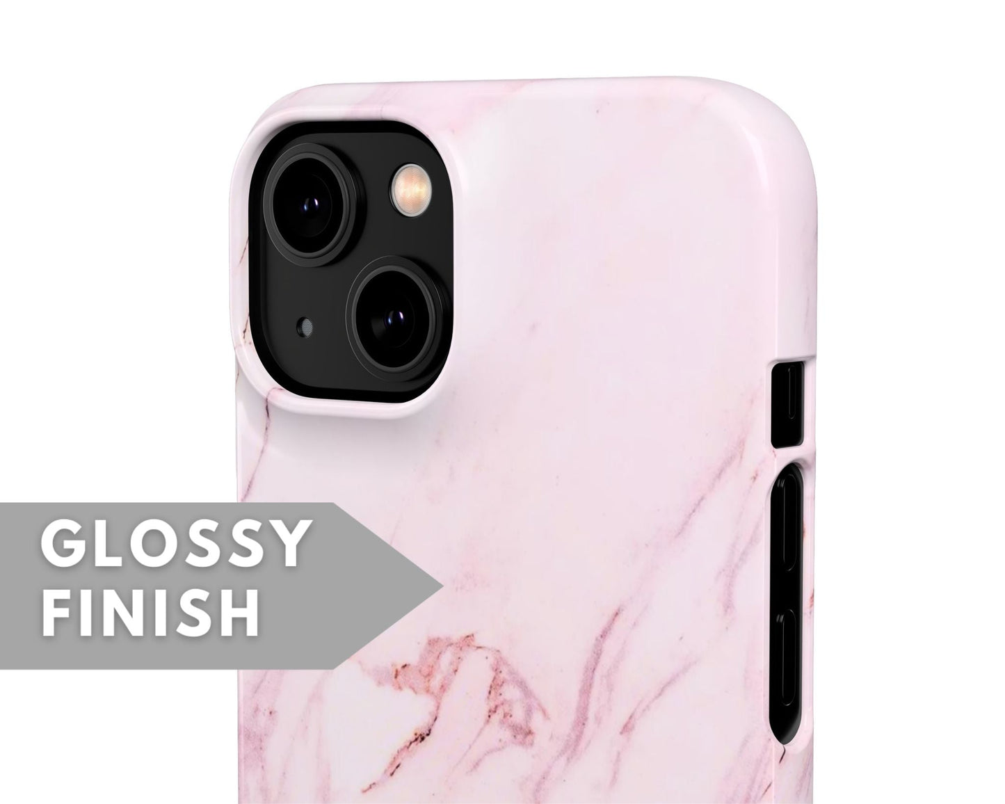 Light Pink Marble Snap Case - Classy Cases - Phone Case - iPhone 14 - Glossy -