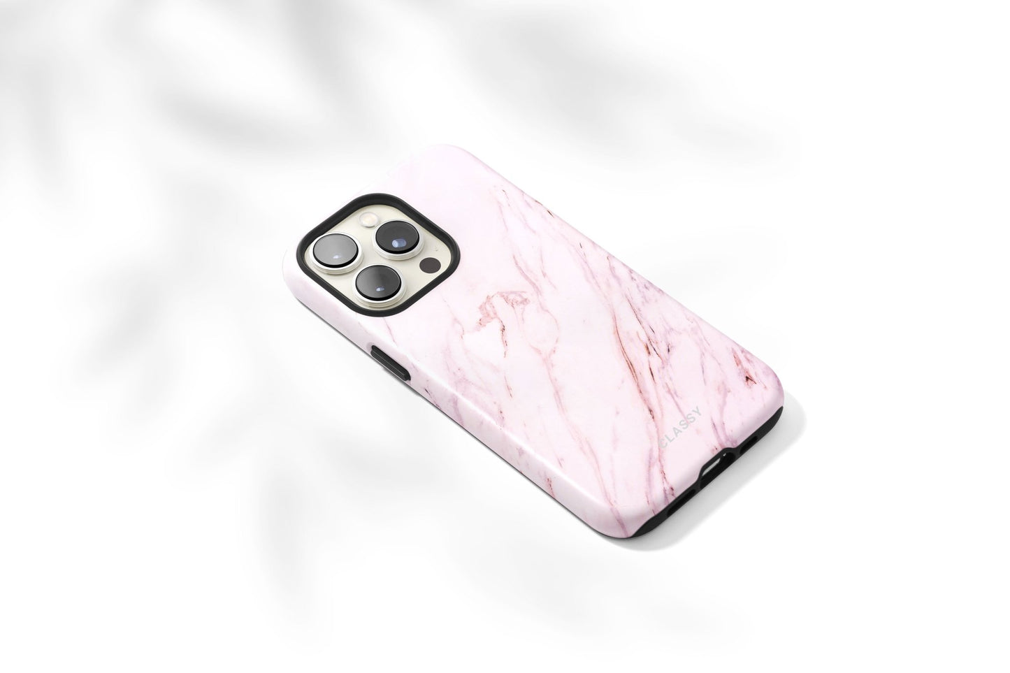 Light Pink Marble Tough Case - Classy Cases - Phone Case - iPhone 15 - Glossy -