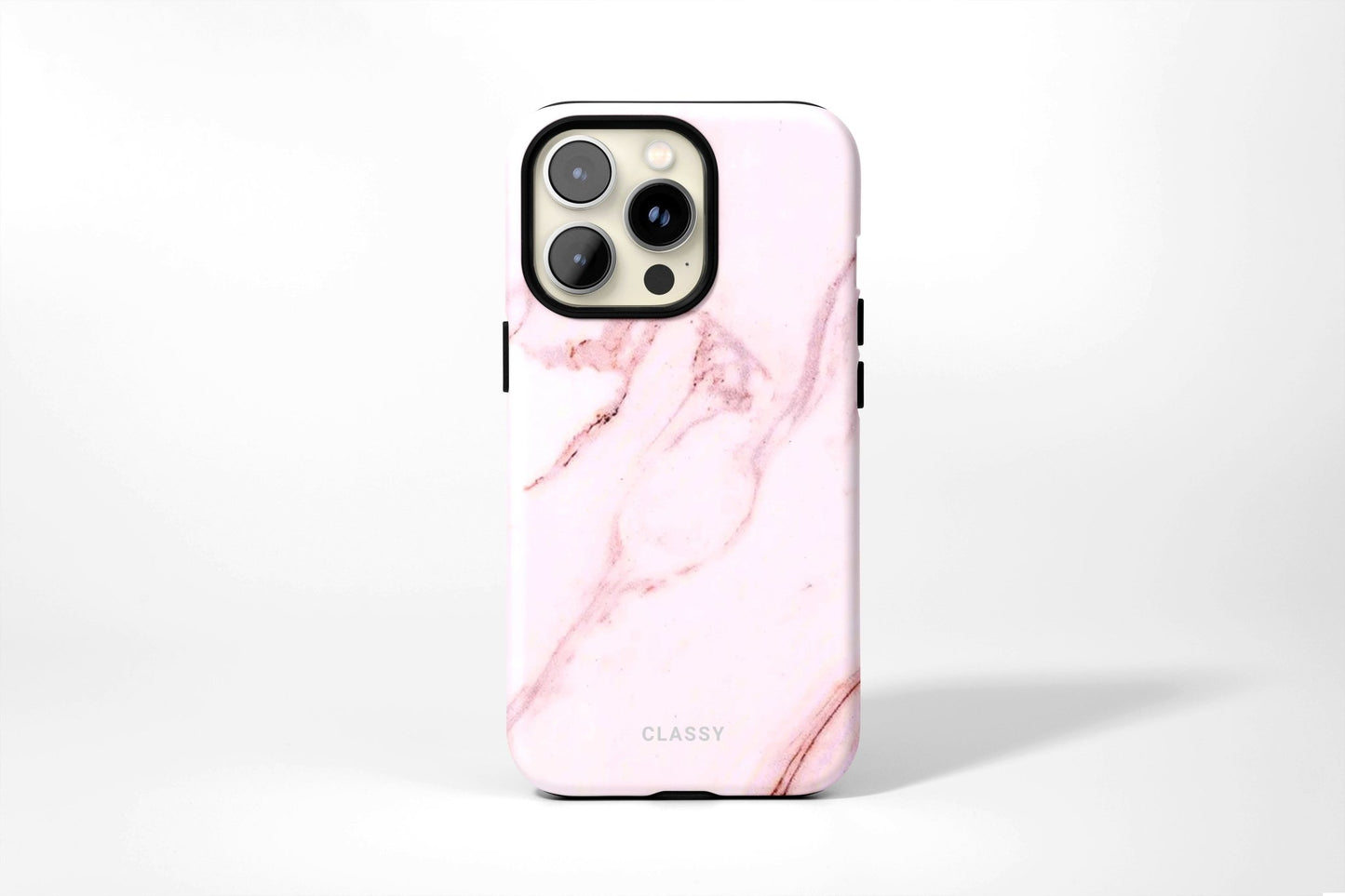 Light Pink Marble Tough Case - Classy Cases - Phone Case - iPhone 15 - Glossy -