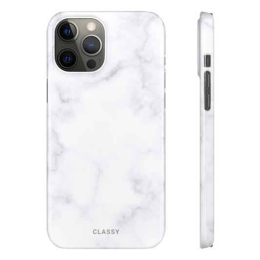 Light White Marble Snap Case - Classy Cases