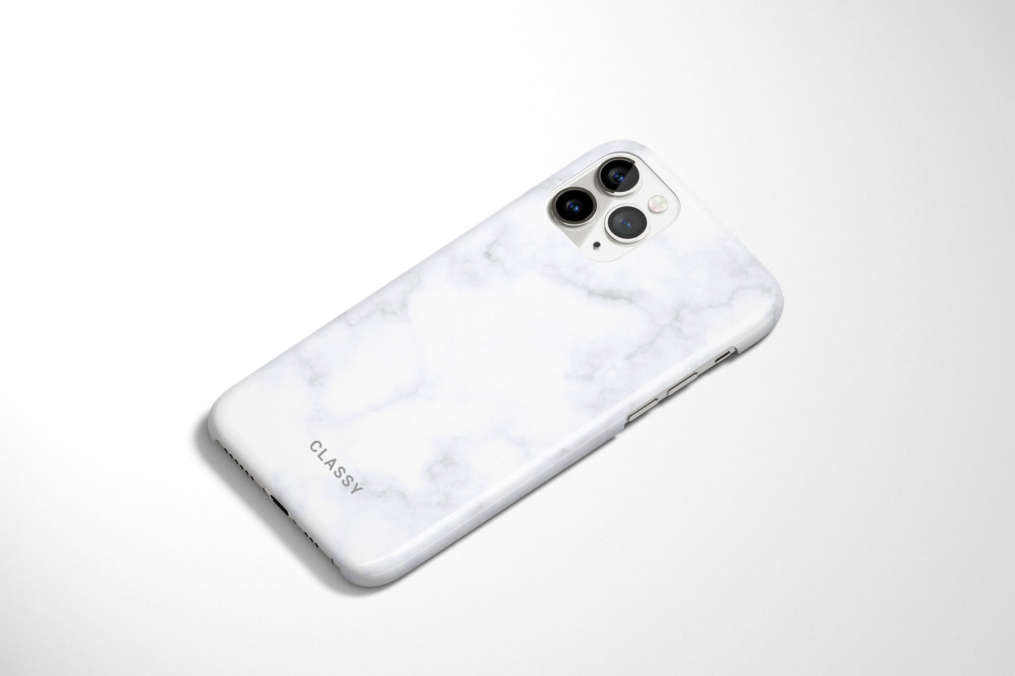 Light White Marble Snap Case - Classy Cases - Phone Case - iPhone 12 Pro Max - Glossy -