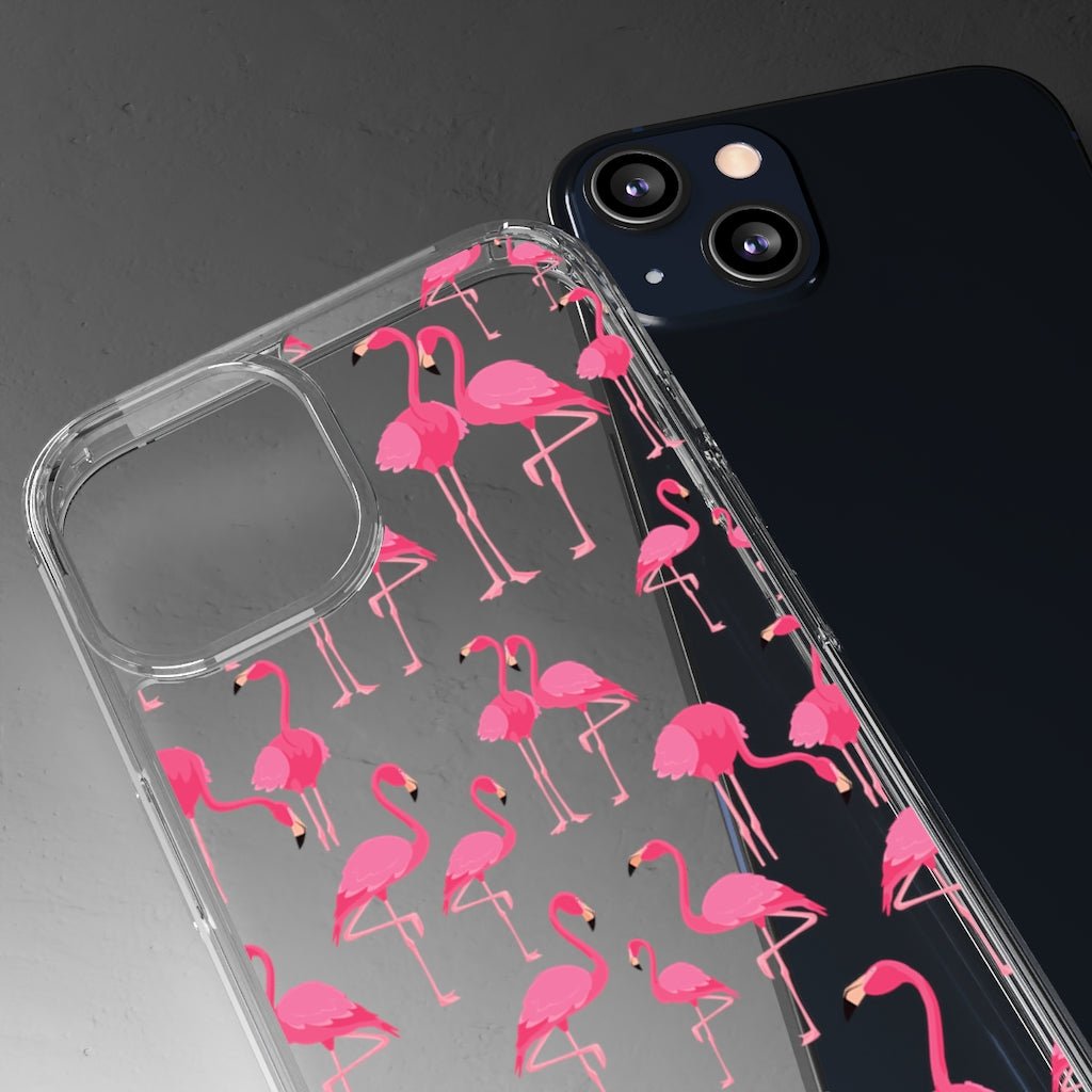 Little Pink Flamingos | Clear Case - Classy Cases - Phone Case - iPhone 13 - With gift packaging -