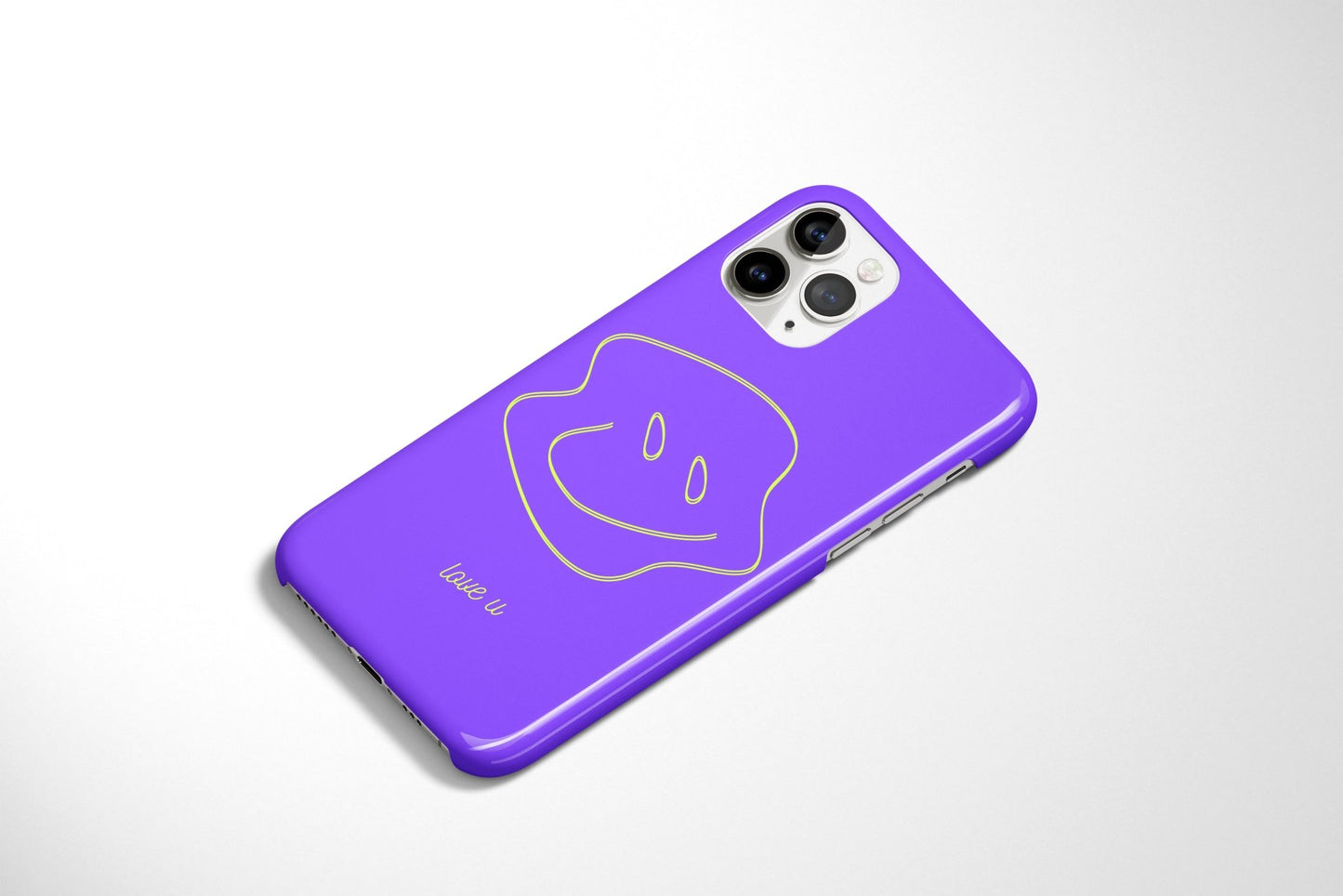 love u Purple Snap Case - Classy Cases - Phone Case - iPhone 14 - Glossy -