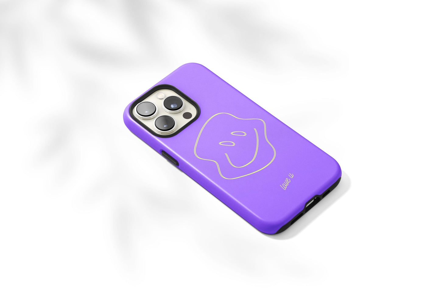 love u Purple Tough Case - Classy Cases - Phone Case - iPhone 14 - Glossy -