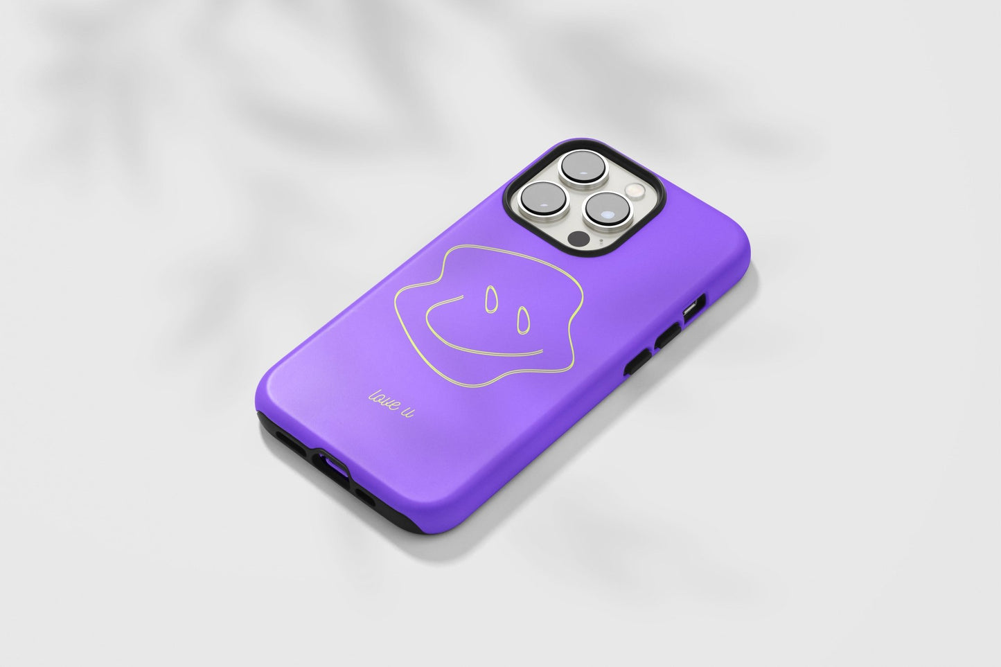 love u Purple Tough Case - Classy Cases - Phone Case - iPhone 14 - Glossy -