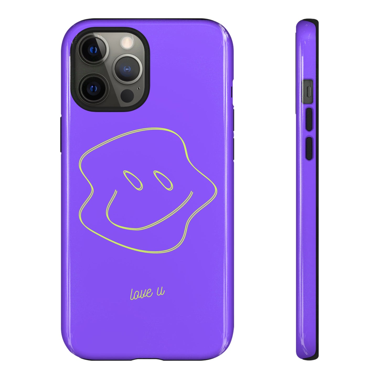 love u Purple Tough Case - Classy Cases - Phone Case - iPhone 14 - Glossy -